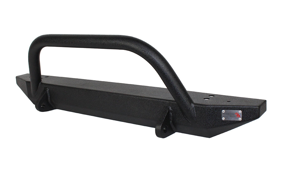 Fishbone Offroad FB22048 Jeep TJ Front Bumper W/Winch Guard 97-06 Wrangler TJ Rubicon and Unlimited Steel Black Textured Powdercoat Piranha Series Fishbone Offroad - Truck Part Superstore