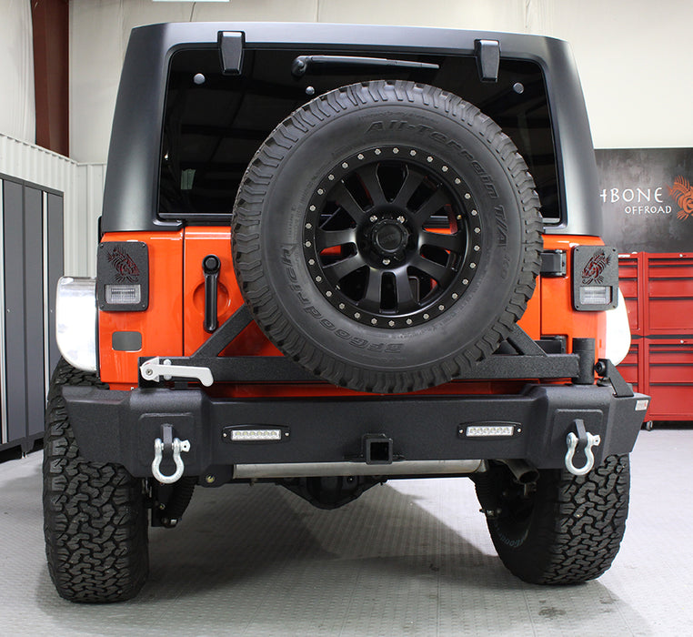 Fishbone Offroad FB22050 Jeep JK Rear Bumper With Tire Carrier 07-18 Wrangler JK Fishbone Offroad - Truck Part Superstore