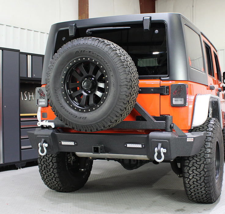 Fishbone Offroad FB22050 Jeep JK Rear Bumper With Tire Carrier 07-18 Wrangler JK Fishbone Offroad - Truck Part Superstore
