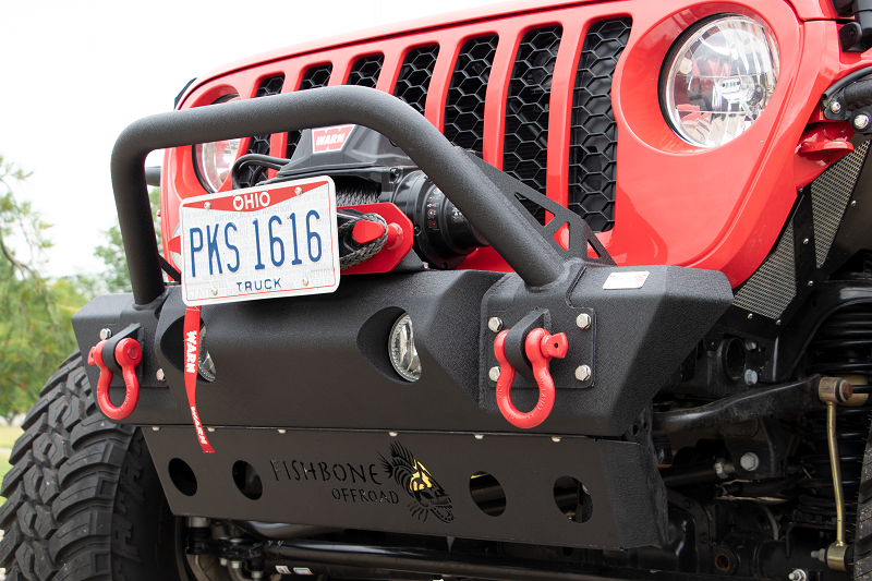 Fishbone Offroad FB22178 Jeep JL/Gladiator Front Winch Bumper for 18-Pres Wrangler JL/Gladiator Black Powdercoat Fishbone Offroad - Truck Part Superstore