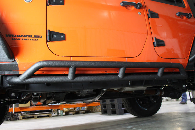 Fishbone Offroad FB23008 Jeep JK Rock Sliders 2 Door 07-18 Wrangler JK Unlimited Steel Black Textured Powdercoat Fishbone Offroad - Truck Part Superstore