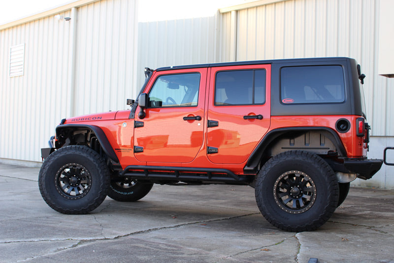 Fishbone Offroad FB23009 Jeep JK Rock Sliders 4 Door 07-18 Wrangler JK Unlimited Steel Black Textured Powdercoat Fishbone Offroad - Truck Part Superstore