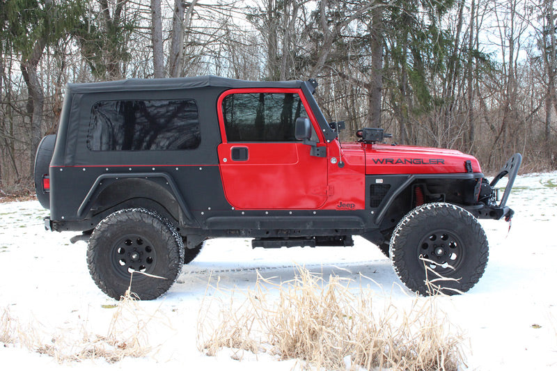 Fishbone Offroad FB23029 Jeep TJ Tube Fender Set Of 4 Front and Rear 97-06 Wrangler TJ Steel Black Textured Powdercoat Fishbone Offroad - Truck Part Superstore