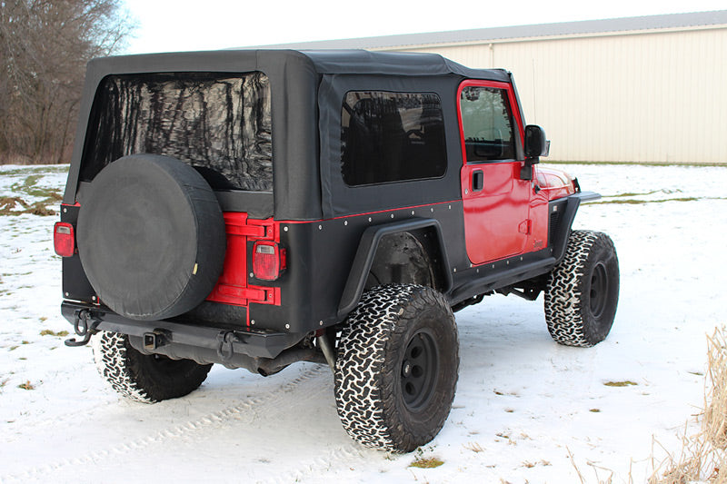Fishbone Offroad FB23029 Jeep TJ Tube Fender Set Of 4 Front and Rear 97-06 Wrangler TJ Steel Black Textured Powdercoat Fishbone Offroad - Truck Part Superstore
