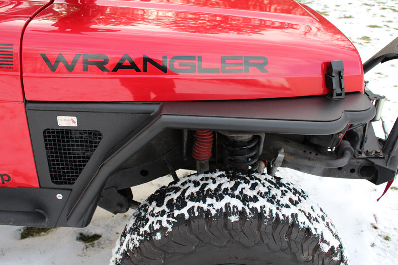 Fishbone Offroad FB23029 Jeep TJ Tube Fender Set Of 4 Front and Rear 97-06 Wrangler TJ Steel Black Textured Powdercoat Fishbone Offroad - Truck Part Superstore