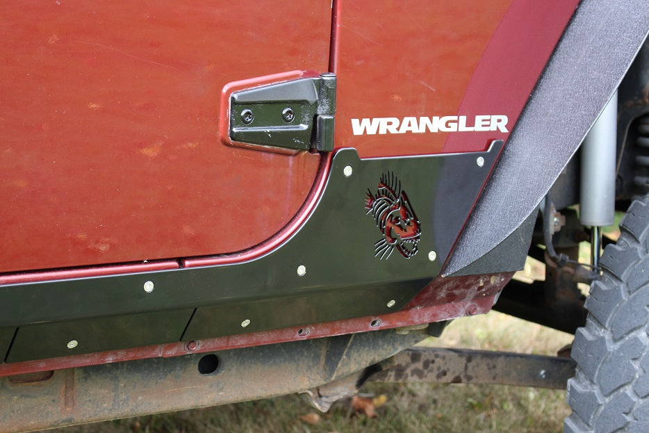 Fishbone Offroad FB23054 Jeep JK Rocker Guards Scale Armor 07-18 Wrangler JK 2 Door Fishbone Offroad - Truck Part Superstore