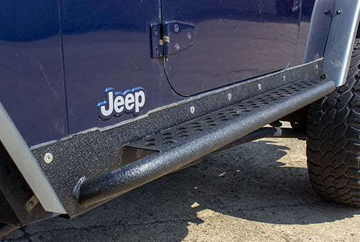 Fishbone Offroad FB23085 Jeep LJ Rock Slider W/Tube Step Black Powdercoat Fishbone Offroad - Truck Part Superstore