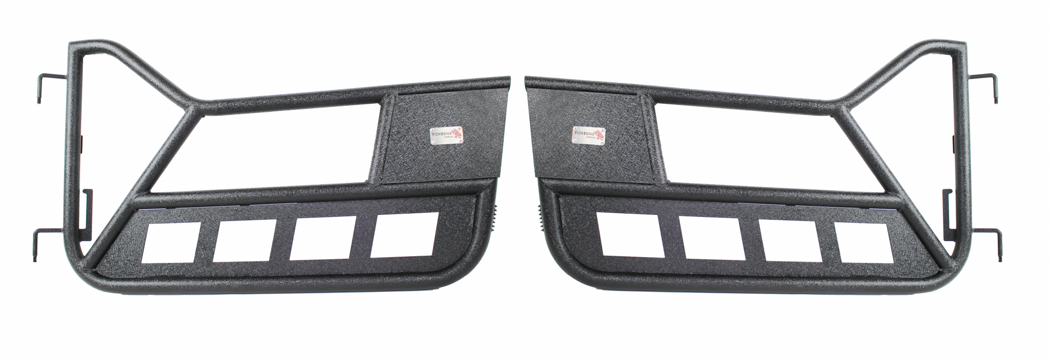 Fishbone Offroad FB24077 Jeep TJ Front Tube Doors 97-06 Wrangler TJ Black Textured Powdercoat Steel Fishbone Offroad - Truck Part Superstore