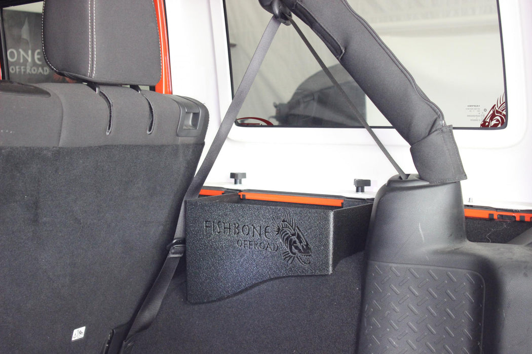 Fishbone Offroad FB25081 Jeep JK Wheel Well Storage Bins 07-18 Wrangler JK 4 DR Black Textured Powdercoat Steel Fishbone Offroad - Truck Part Superstore