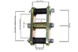 Fishbone Offroad FB27222 Front or Rear Greaseable Shackles For 46-75 Jeep CJ-5 Fishbone Offroad - Truck Part Superstore