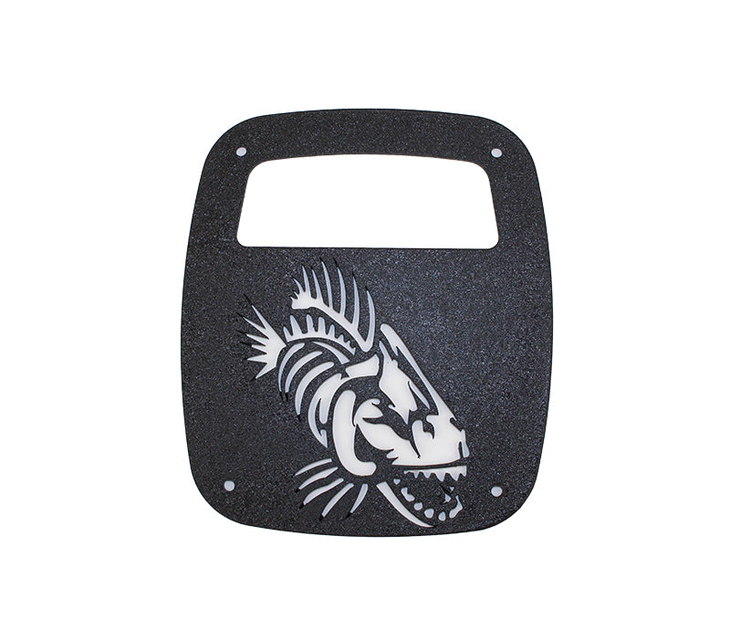 Fishbone Offroad FB31044 Jeep Wrangler CJ YJ TJ Tail Light Covers Black Textured Powdercoat Fishbone Offroad - Truck Part Superstore