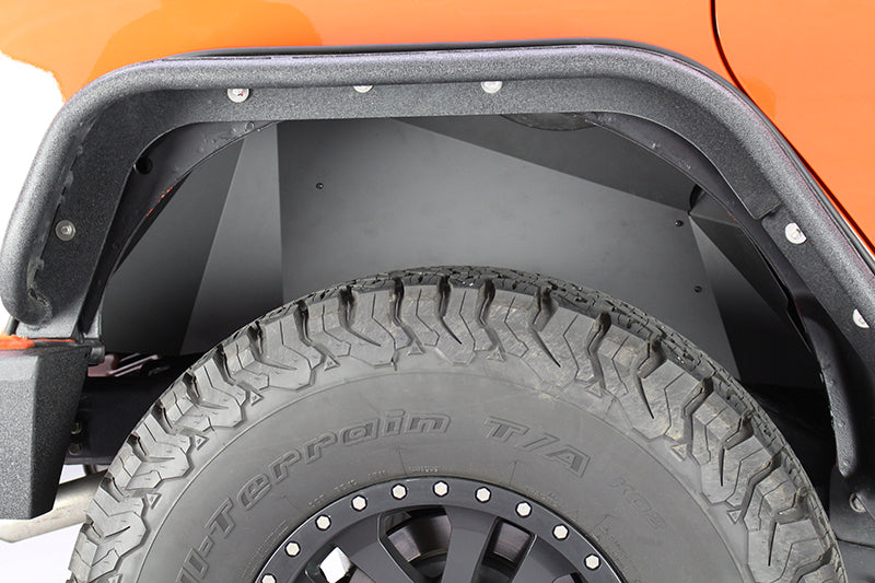 Fishbone Offroad FB33007R Jeep JK Rear Inner Fenders 07-18 Wrangler JK Aluminum Black Powercoat Fishbone Offroad - Truck Part Superstore