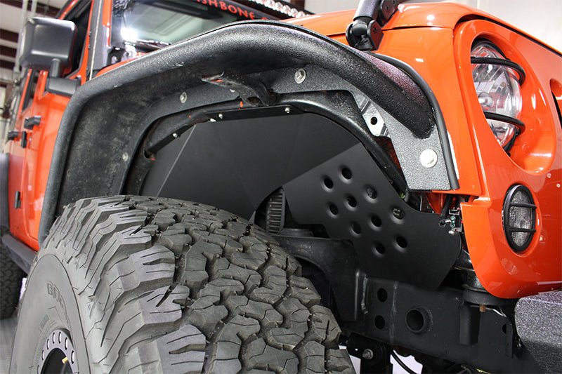 Fishbone Offroad FB33007 Jeep JK Inner Fenders 07-18 Wrangler JK Front/Rear Set Of 4 Aluminum Black Powdercoat Fishbone Offroad - Truck Part Superstore
