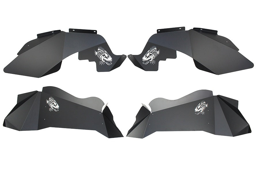 Fishbone Offroad FB33073 Jeep JK Logo Aluminum Inner Fenders 07-18 Wrangler JK Black Powdercoat Fishbone Offroad - Truck Part Superstore
