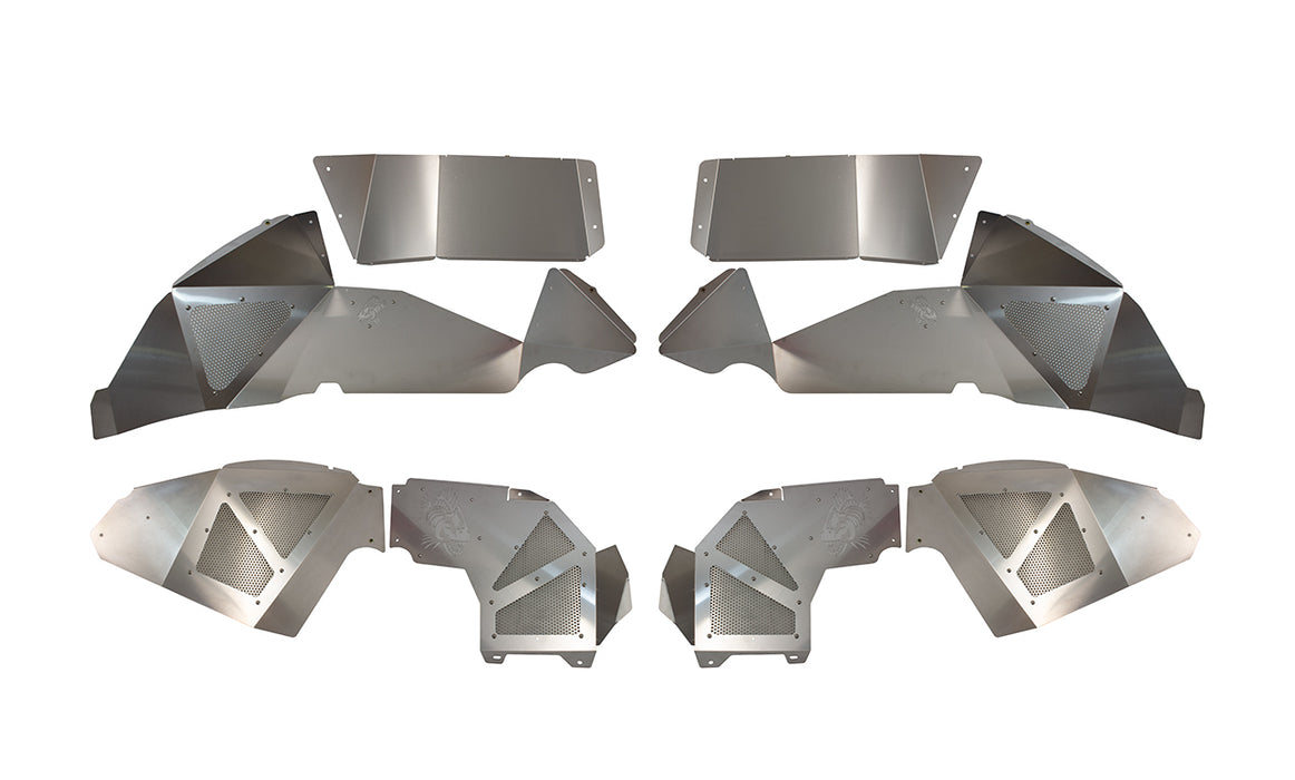 Fishbone Offroad FB33108 Jeep JL Inner Fenders For 18-Current Wrangler JL Front/Rear Set of 4 Aluminum Raw Fishbone Offroad - Truck Part Superstore