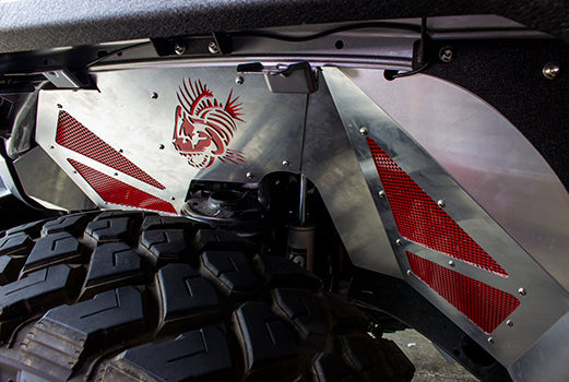 Fishbone Offroad FB33108 Jeep JL Inner Fenders For 18-Current Wrangler JL Front/Rear Set of 4 Aluminum Raw Fishbone Offroad - Truck Part Superstore