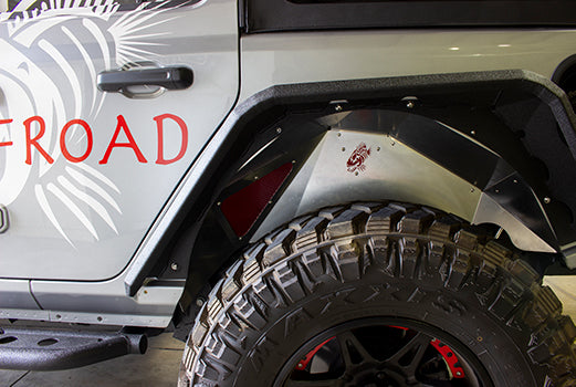 Fishbone Offroad FB33108 Jeep JL Inner Fenders For 18-Current Wrangler JL Front/Rear Set of 4 Aluminum Raw Fishbone Offroad - Truck Part Superstore
