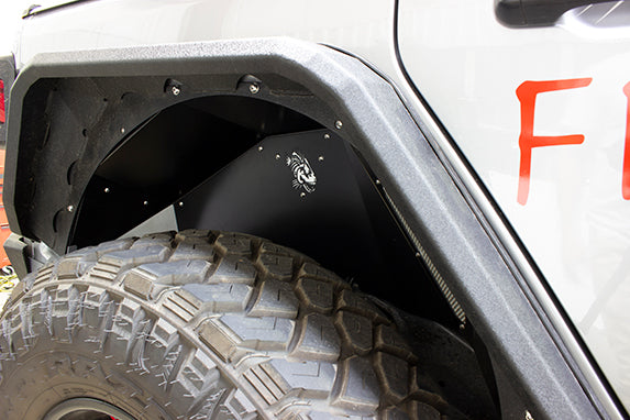 Fishbone Offroad FB33130R Jeep JL Inner Fenders For 18-Current Wrangler JL Rear Pair Aluminum Black Powdercoat Fishbone Offroad - Truck Part Superstore
