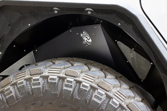 Fishbone Offroad FB33130 Jeep JL Inner Fenders For 18-Current Wrangler JL Front/Rear Set of 4 Aluminum Black Powdercoat Fishbone Offroad - Truck Part Superstore