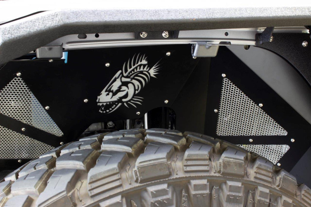 Fishbone Offroad FB33130 Jeep JL Inner Fenders For 18-Current Wrangler JL Front/Rear Set of 4 Aluminum Black Powdercoat Fishbone Offroad - Truck Part Superstore