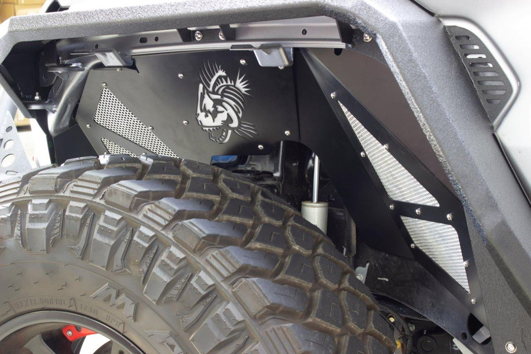 Fishbone Offroad FB33130 Jeep JL Inner Fenders For 18-Current Wrangler JL Front/Rear Set of 4 Aluminum Black Powdercoat Fishbone Offroad - Truck Part Superstore