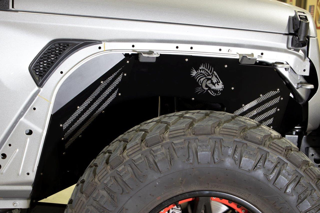 Fishbone Offroad FB33193F Wrangler/Gladiator Front Inner Fenders For 18-Up Wrangler/Gladiator Black Powdercoat Fishbone - Truck Part Superstore
