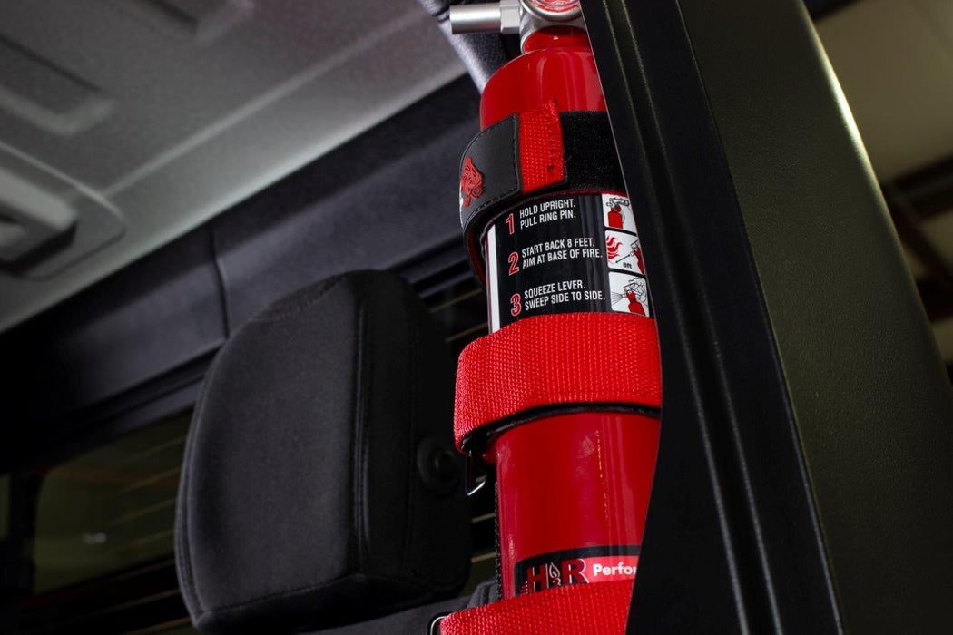 Fishbone Offroad FB55155 Fire Extinguisher Holder for Padded Roll Bar Red Fishbone Offroad - Truck Part Superstore