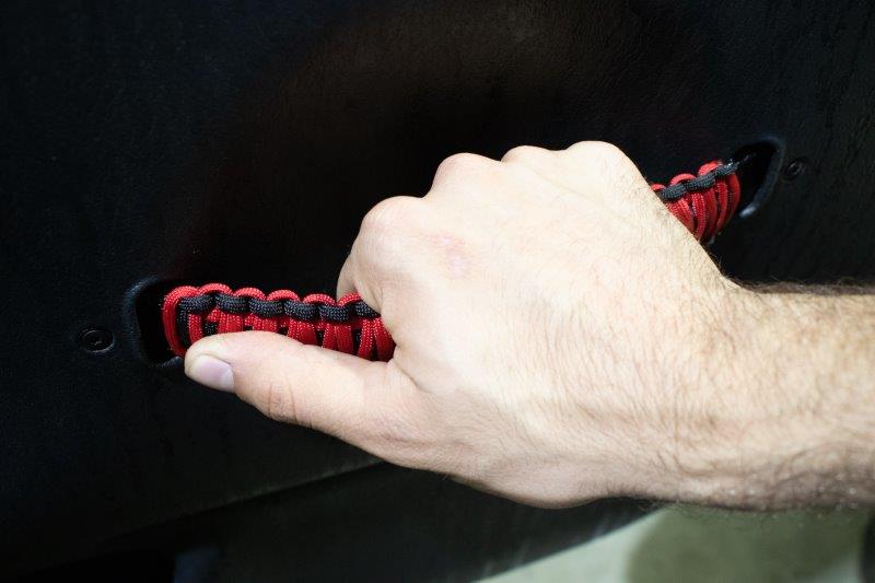 Fishbone Offroad FB55286 Wrangler Paracord Door Handles Black/Red for 97-06 Jeep Wrangler Fishbone - Truck Part Superstore