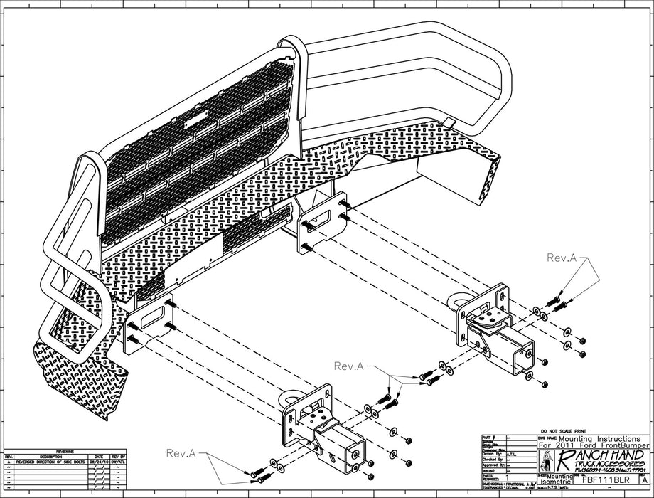 Ranch Hand FBF115BLR Sport Series Winch Ready Front Bumper - Truck Part Superstore