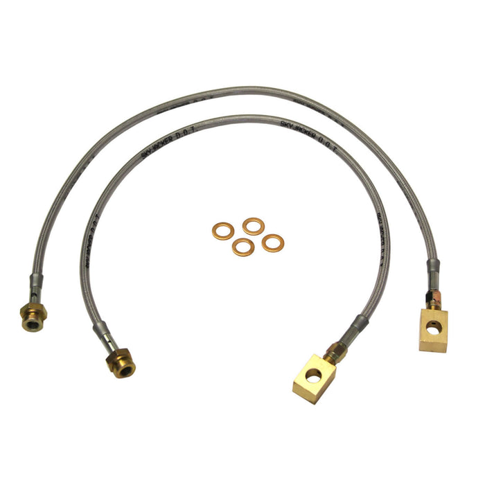 Skyjacker FBL80 Ford Stainless Steel Brake Line 80-89 Bronco/F-150 Front Lift Height 4-8 Inch Pair Skyjacker - Truck Part Superstore