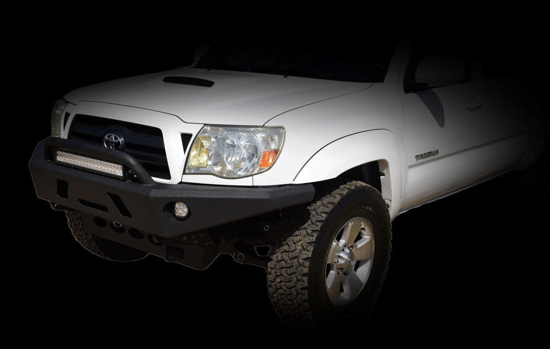 DV8 Offroad FBTT1-01 Tacoma Front Bumper Winch Ready 05-15 Toyota Tacoma Black Powdercoat DV8 Offroad - Truck Part Superstore