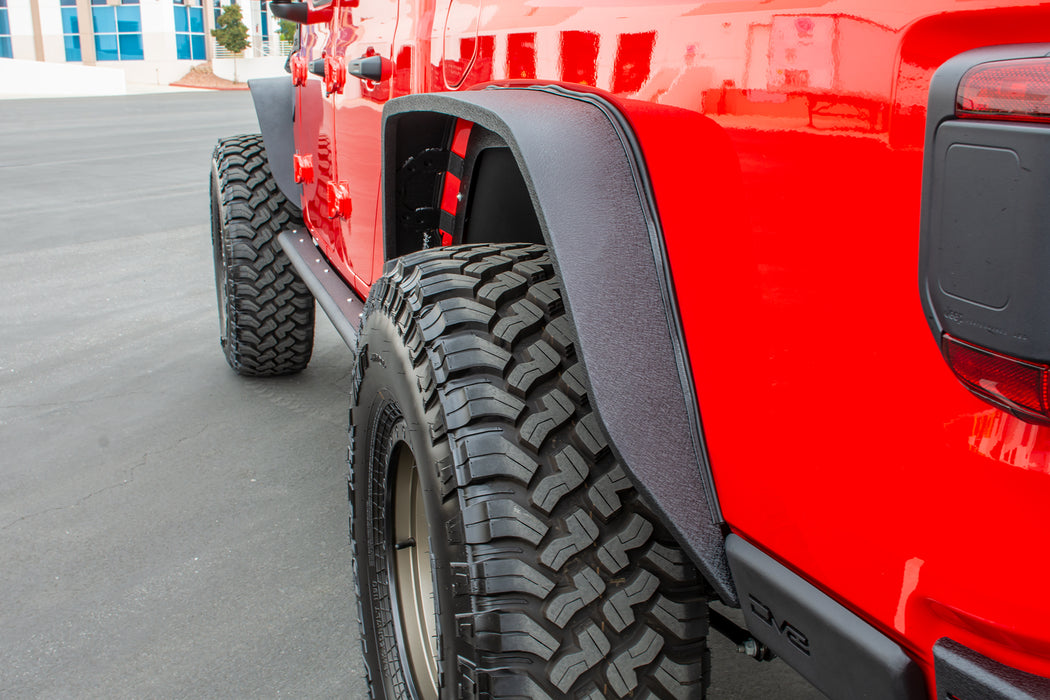 DV8 Offroad FDGL-01 Jeep Gladiator Flat Slim Fenders For 20-Present Gladiator DV8 Offroad - Truck Part Superstore