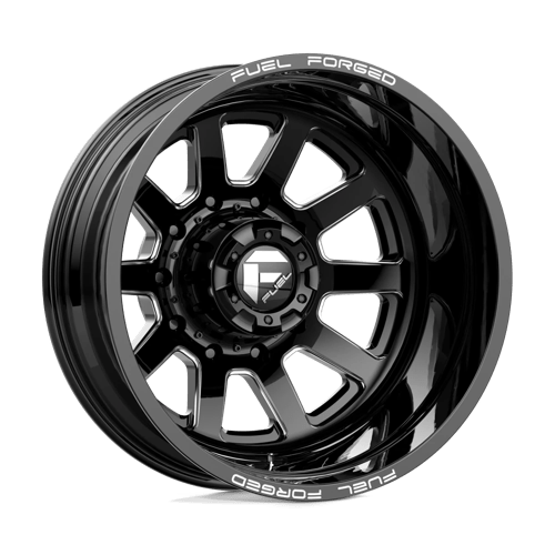 Fuel Mono DE092282A935 D09 22X8.25 10X225 MT-BLK-MIL -202MM - Truck Part Superstore
