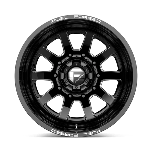 Fuel Mono DE092282A935 D09 22X8.25 10X225 MT-BLK-MIL -202MM - Truck Part Superstore