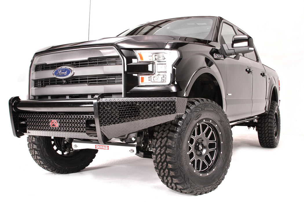 Fab Fours FF09-K1961-1 Black Steel Front Ranch Bumper - Truck Part Superstore