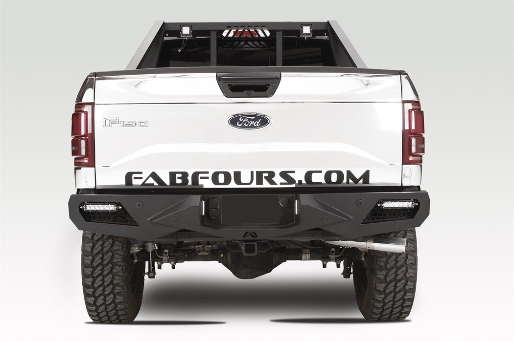 Fab Fours FF15-E3251-1 Vengeance Rear Bumper; 2 Stage Black Powder Coated; w/Sensors; - Truck Part Superstore