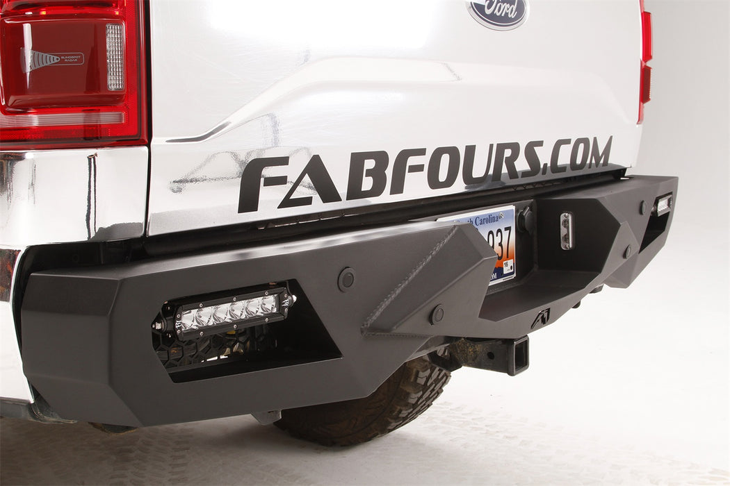 Fab Fours FF15-E3251-1 Vengeance Rear Bumper; 2 Stage Black Powder Coated; w/Sensors; - Truck Part Superstore