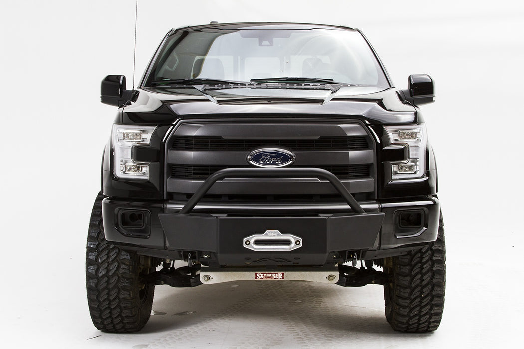 Fab Fours FF15-N3250-1 Winch Mount; Powder Coated; w/Full Grill Guard And Tow Hooks; - Truck Part Superstore