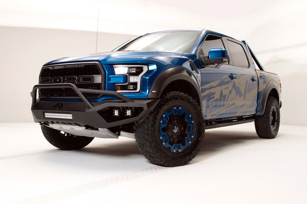 Fab Fours FF17-D4352-1 Vengeance Front Bumper; 2 Stage Black Powder Coated; w/Pre-Runner Guard; - Truck Part Superstore