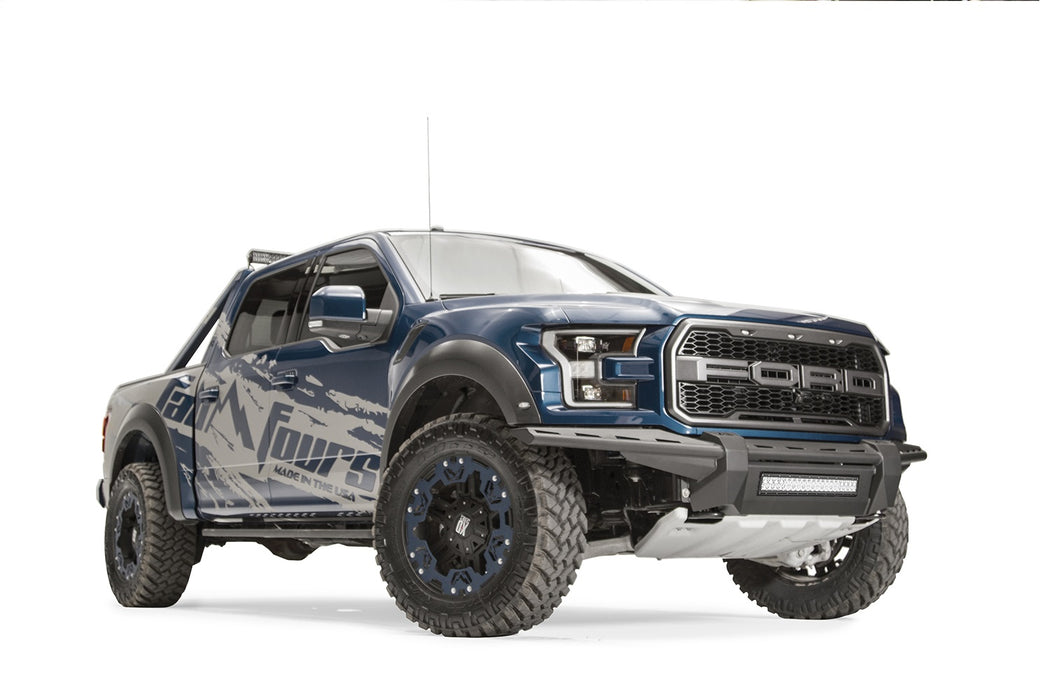 Fab Fours FF17-D4371-1 Aero Front Bumper; 2 Stage Black Powder Coated; w/o Guard; - Truck Part Superstore