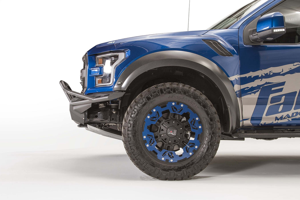 Fab Fours FF17-D4372-B Aero Front Bumper; Uncoated/Paintable; w/Pre-Runner Guard; [AWSL]; - Truck Part Superstore