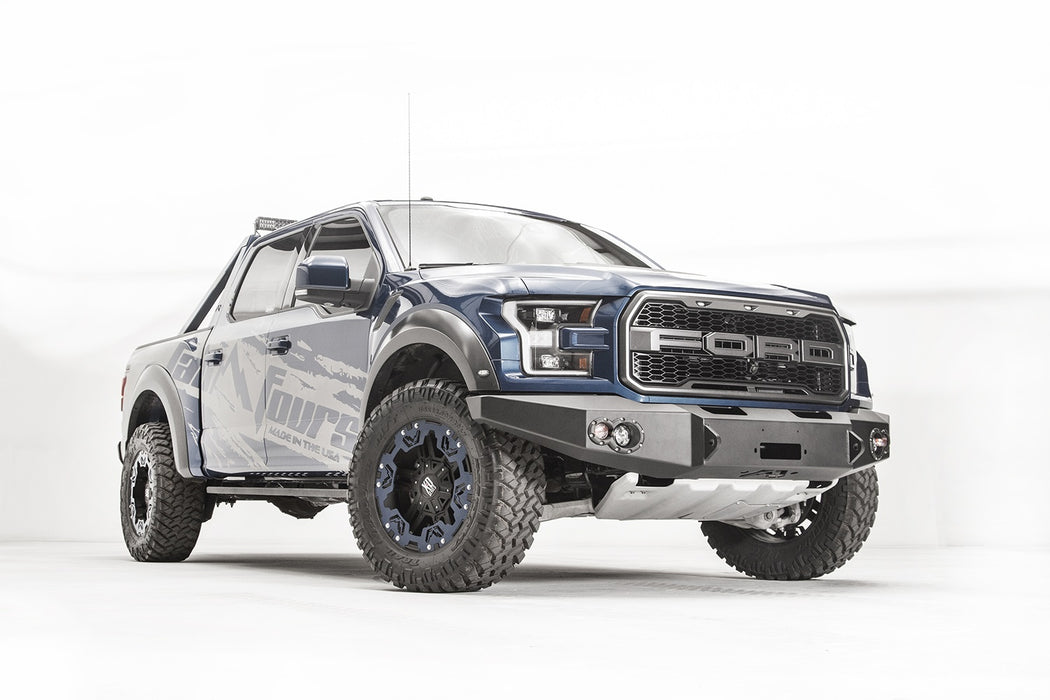 Fab Fours FF17-H4351-B Premium Winch Front Bumper; Uncoated/Paintable; w/No Guard; [AWSL]; - Truck Part Superstore
