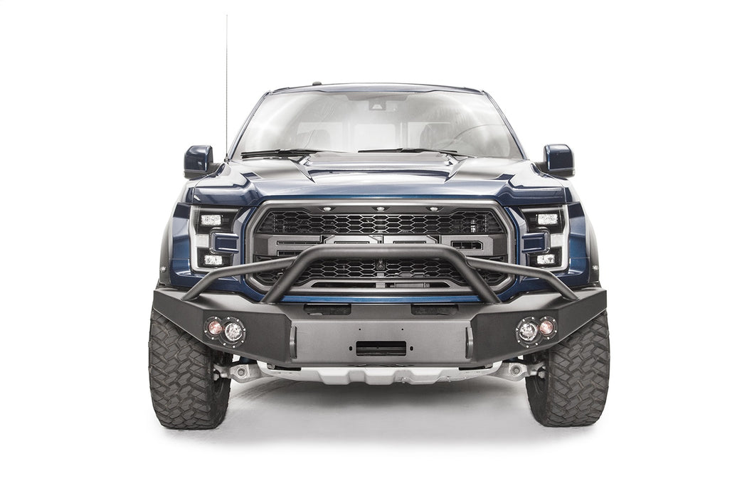 Fab Fours FF17-H4352-B Premium Winch Front Bumper; Uncoated/Paintable; w/Pre-Runner Guard; [AWSL]; - Truck Part Superstore