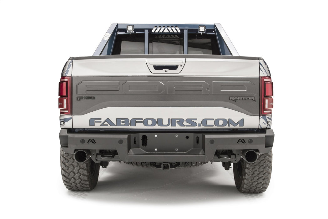 Fab Fours FF17-W4351-1 Premium Rear Sensor Bumper; 2 Stage Black Powder Coated; - Truck Part Superstore
