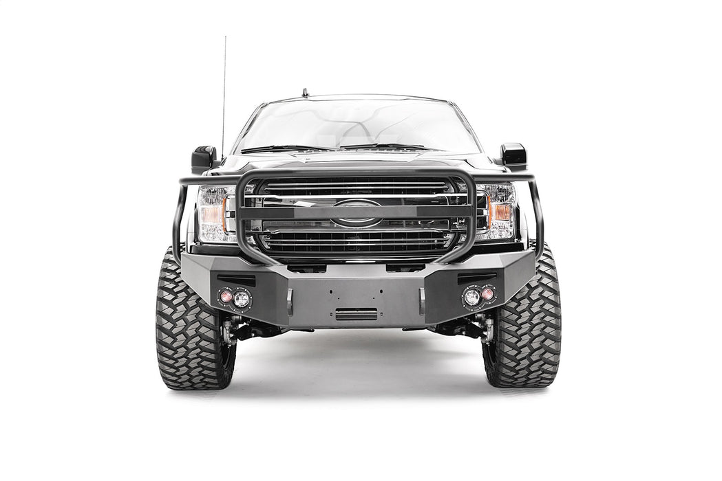 Fab Fours FF18-H4550-B Premium Winch Front Bumper; Uncoated/Paintable; w/Full Guard; [AWSL]; - Truck Part Superstore