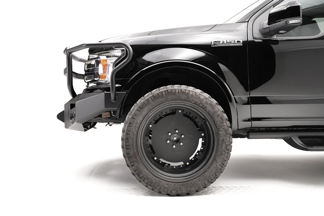 Fab Fours FF18-H4550-B Premium Winch Front Bumper; Uncoated/Paintable; w/Full Guard; [AWSL]; - Truck Part Superstore
