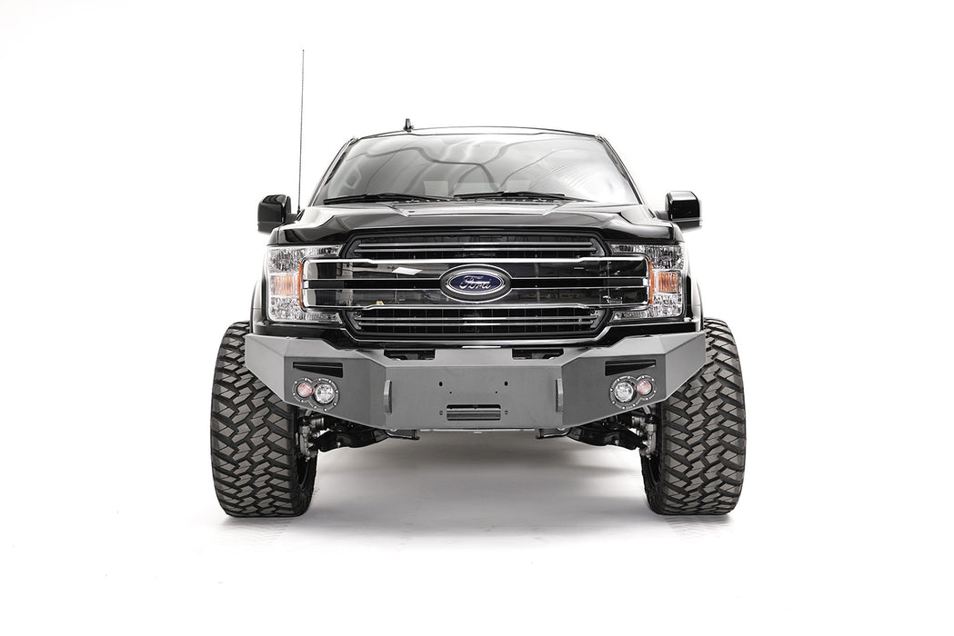 Fab Fours FF18-H4551-1 Premium Winch Front Bumper; 2 Stage Black Powder Coated; w/o Guard; - Truck Part Superstore