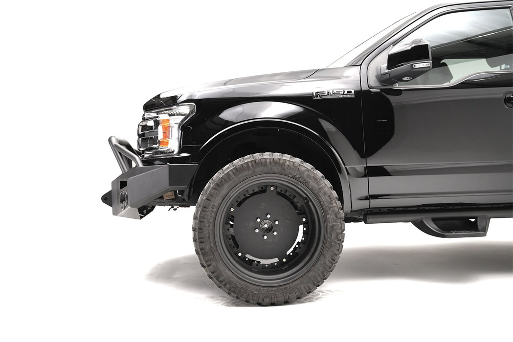 Fab Fours FF18-H4552-B Premium Winch Front Bumper; Bare Steel; w/Pre-Runner Guard; [AWSL]; - Truck Part Superstore