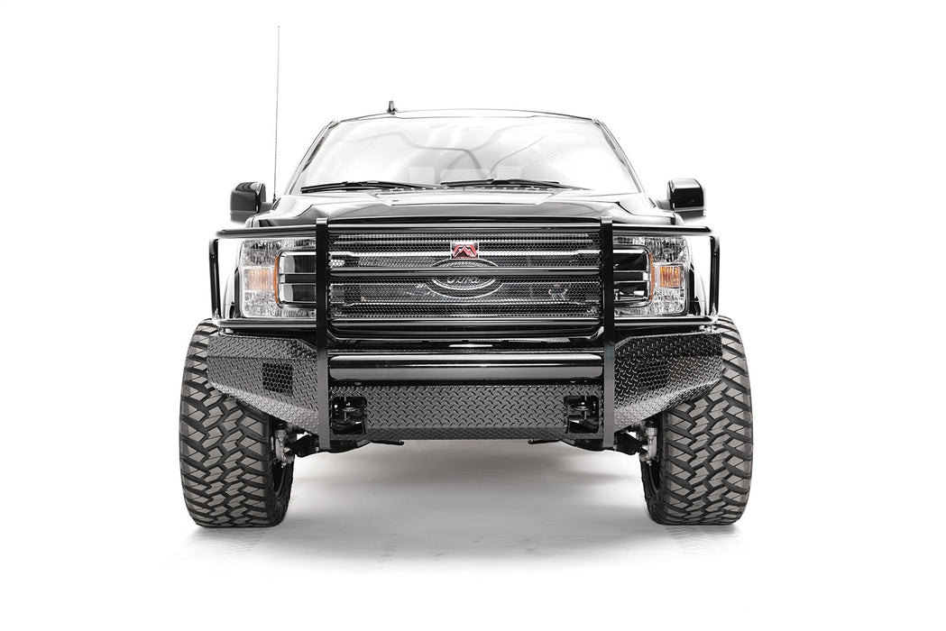 Fab Fours FF18-K4560-1 Black Steel Front Bumper; 2 Stage Black Powder Coated; w/Full Guard; - Truck Part Superstore