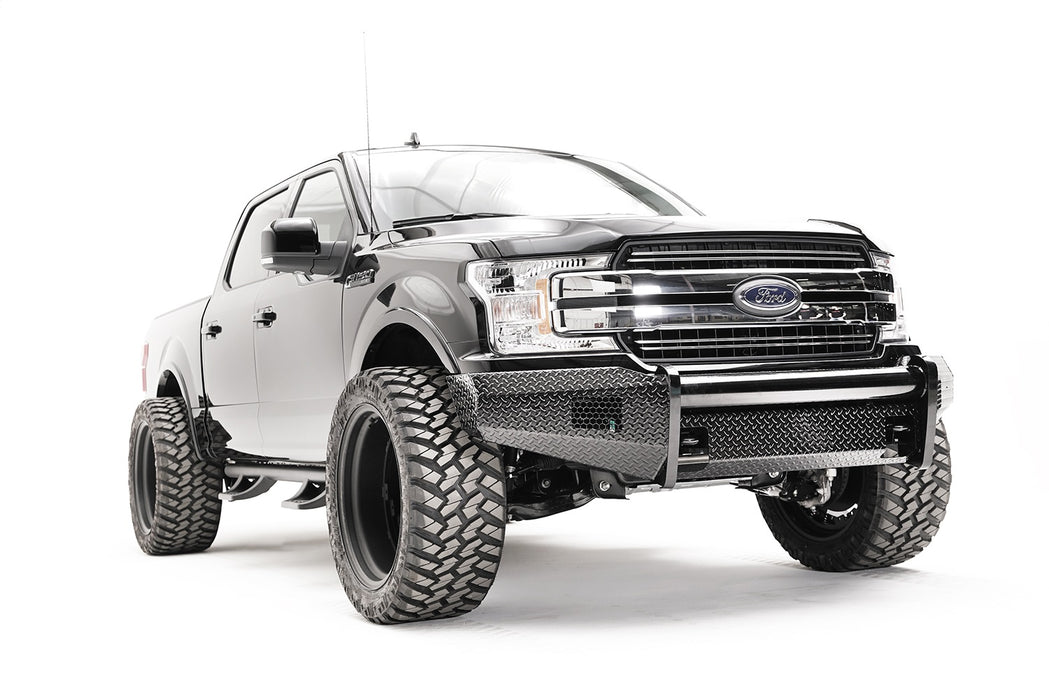 Fab Fours FF18-K4561-1 Black Steel Front Bumper; 2 Stage Black Powder Coated; w/o Guard; - Truck Part Superstore